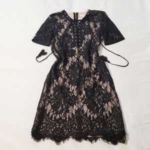 Love tree black lace dress S